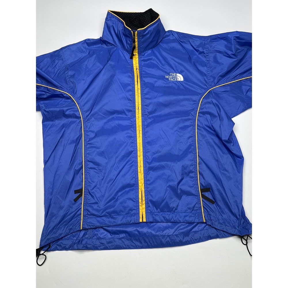 The North Face Women's Medium‎ Windbreaker Jacket Blue Full Zip Hooded Outdoor